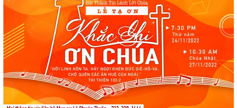 Lễ Tạ Ơn, Trả Dứt Nợ/ Hội Chợ Thiếu Nhi Ngày 27/11/2022